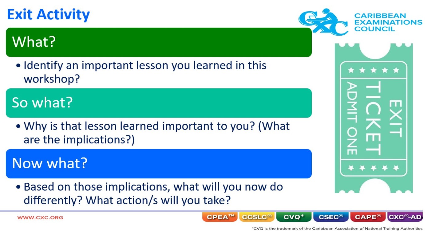 Exit slip session 5